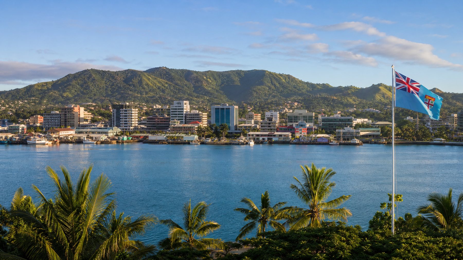 Suva harbour, Fiji, where PCS operates its delivery centre