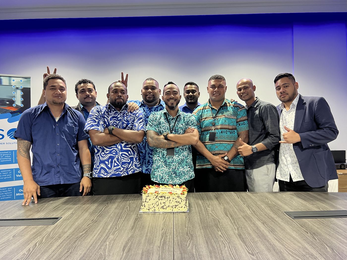 PCS team celebrating Fathers Day at the Suva office