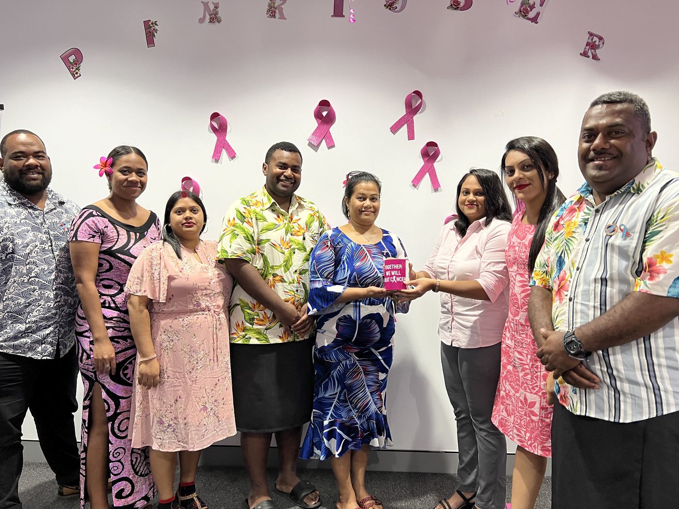 PCS team supporting the Together We Will Beat Cancer Pinktober campaign